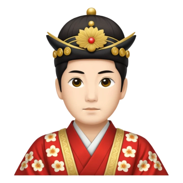 japanese emperor with traditional japanese attire sticker