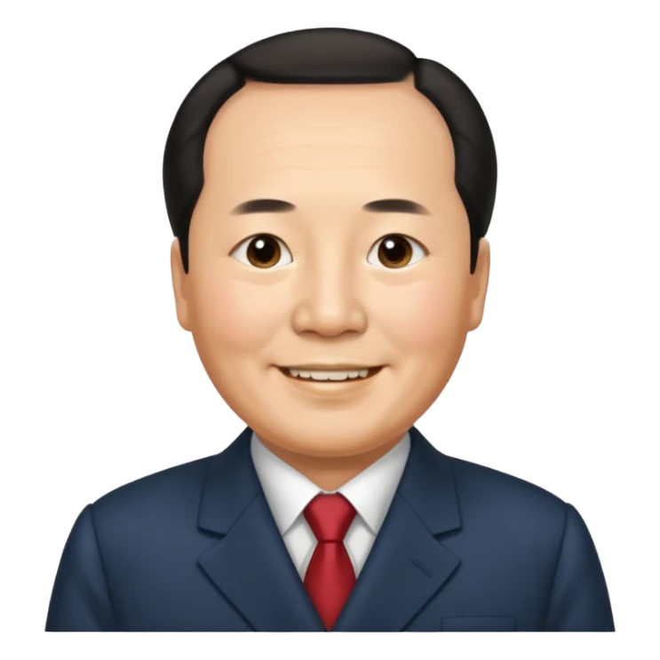 Mao zedong with receding hairline smiling sticker