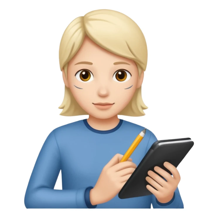 create a realistic emoji of a person with a protocol in his hand writing something down sticker