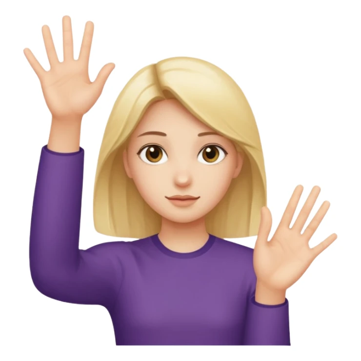 Fille avec un 6 sur une main et un 7 sur l'autre sticker