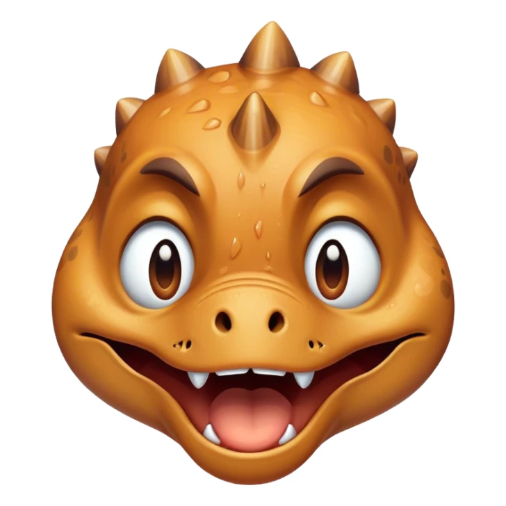 face of a dinosaur crying out loud with tears sticker