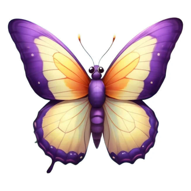 Cinematic Cheeky Butterfly Portrait Emoji, Head tilted dramatically with an exaggeratedly surprised expression, featuring a petite, vibrant body with wide, comically expressive eyes full of playful mischief and animated, fluttering wings, Simplified yet hilariously expressive features, highly detailed, glowing with a slightly sassy pastel glow, high shine, dramatic yet playful, stylized with an air of cheeky garden mischief, soft glowing outline, capturing the essence of a meme-worthy butterfly that looks ready to flutter its way into viral fame! sticker