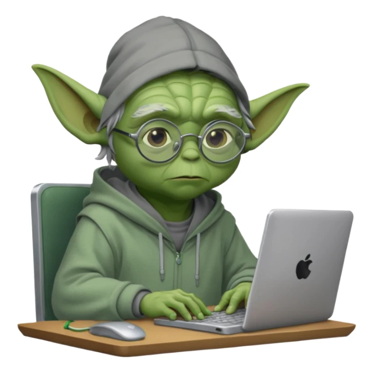Yoda as a hacker sticker