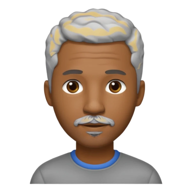 A cool debinaire black man with a very short wavy gray haired crew cut and a very short trimmed goatee beard saying goodnight. sticker