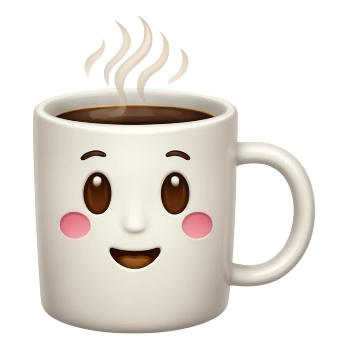 basic white mug in coffee sticker