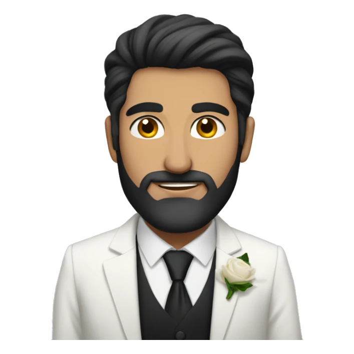 a turkish man and a dark hair man wedding sticker