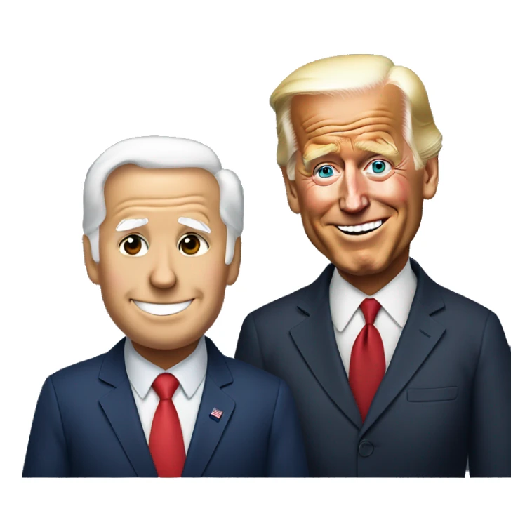 Donald Trump and Joe Biden sticker