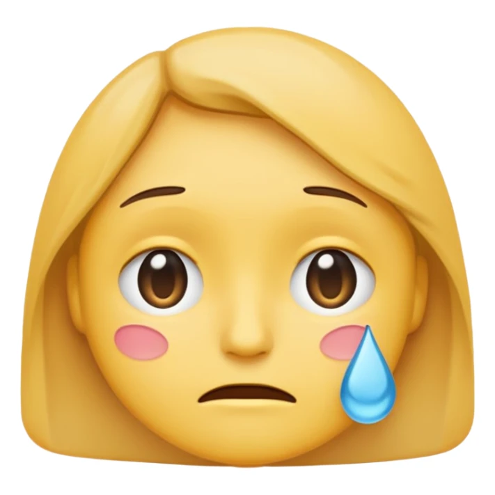 simple emoji icon, not a sticker,
single compact symbol,
simplified human face with small tears,
second simplified face nearby showing support,
very minimal emotion,
readable at 32x32 pixels,
flat pastel colors, thick outline,
transparent background, no gradients sticker