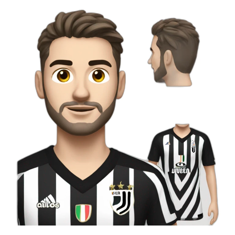 dusan vlahovic with juventus jersey sticker