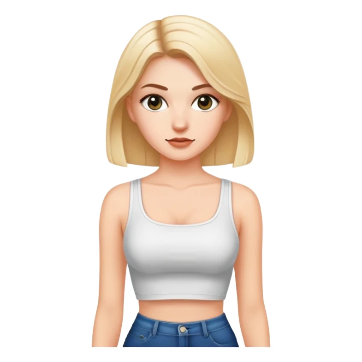 White girl wearing crop top sticker