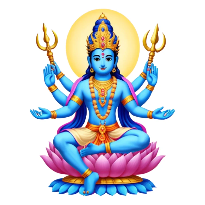 combined form of Bhagwan Vishnu 10 avatars. sticker