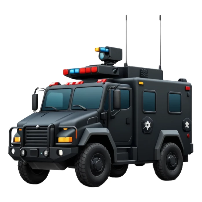 Need a SWAT truck emoji that I can copy and paste with no guns on top sticker