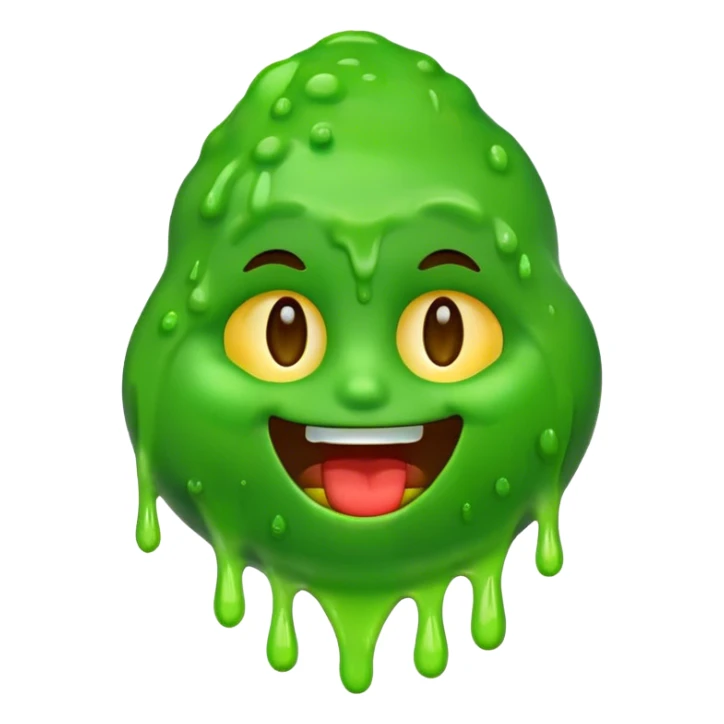 an hot emoji face with slime pouring out the mouth sticker