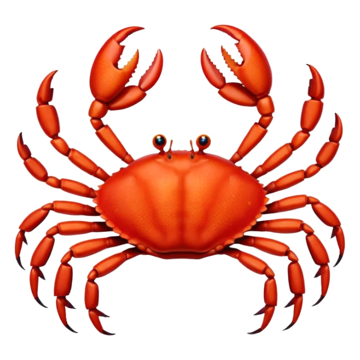 A crab with eight legs and two pincers sticker