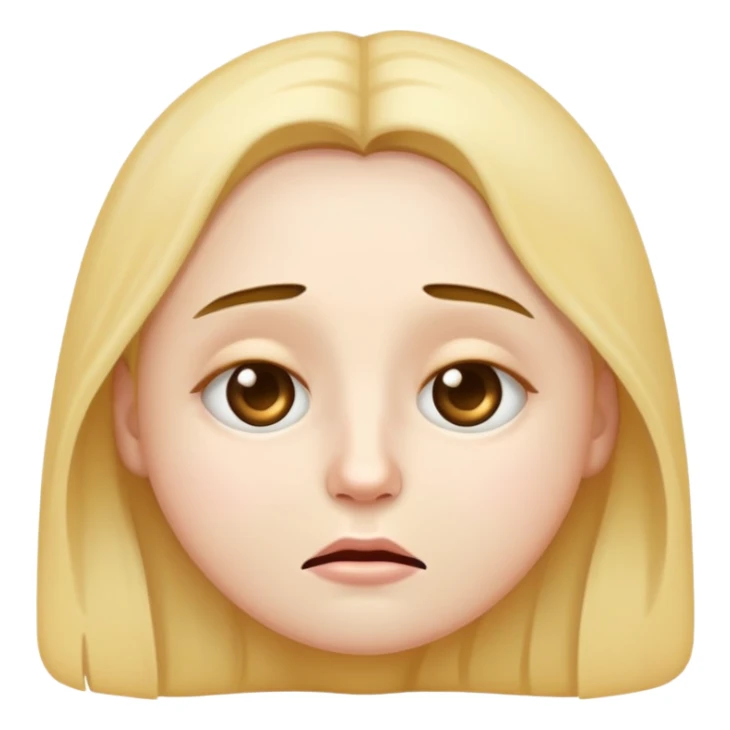 insomnia tired face emoji with dark circles under eyes on blue background sticker