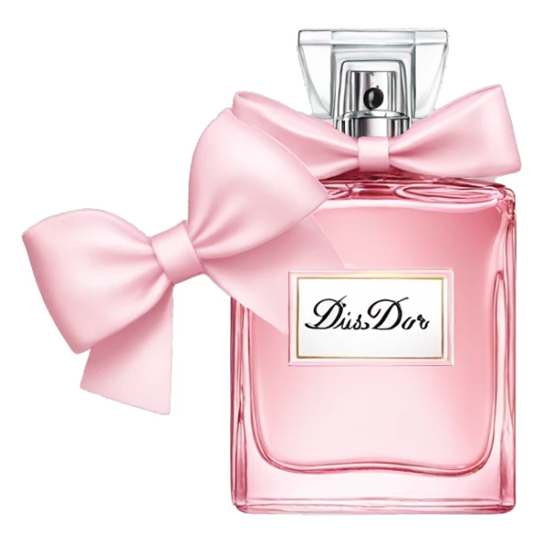 Light pink Miss Dior perfume with bow sticker
