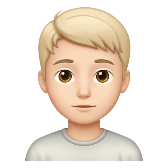 casual solo portrait of boy  sticker