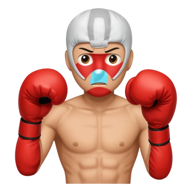 Saitama red hand punch with a boxing glove sticker