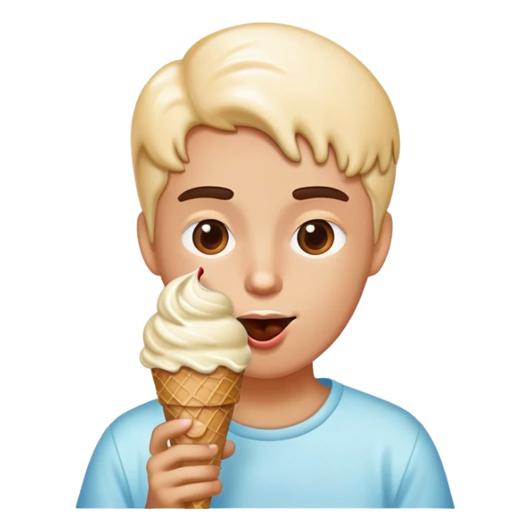 Person eating ice cream  sticker