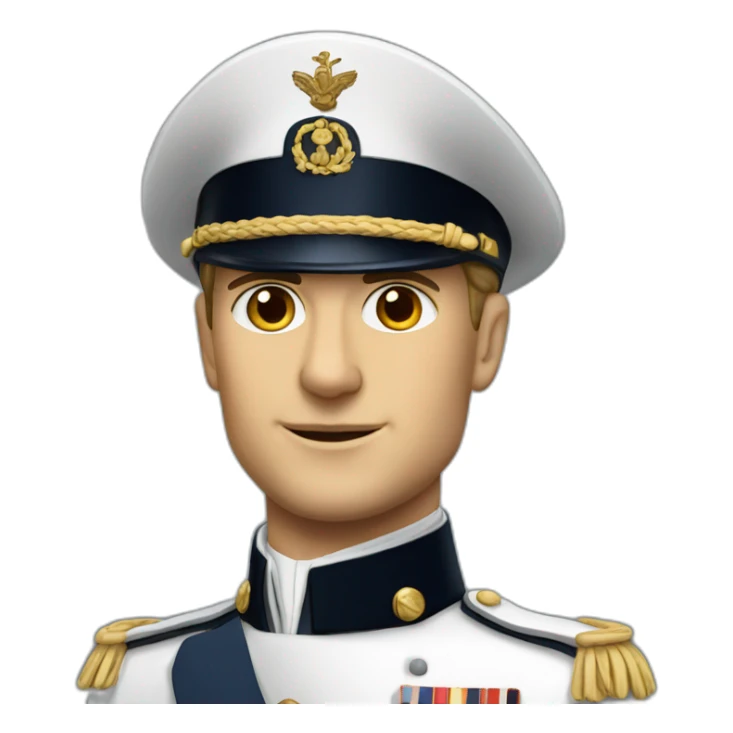 Big French navy officer sticker