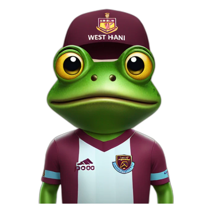 Frog as West Ham fc fan sticker