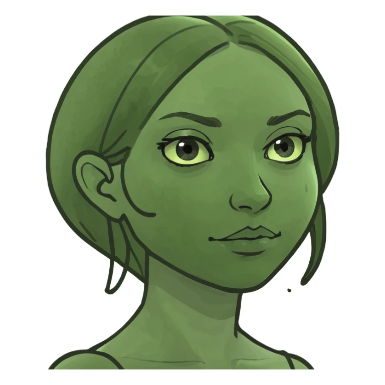 girl scrolling on pink SPAM phone sticker