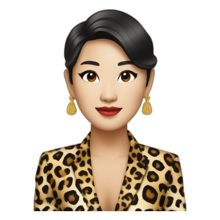 Pumpuang duangjan thai singer in leopard costume sticker