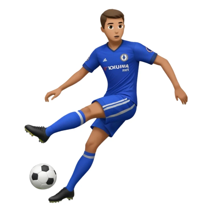 Chelsea FC Soccer player kicking a ball  sticker