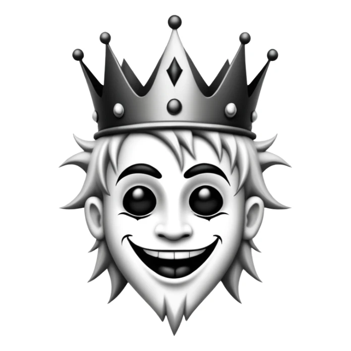 Jester and King punk rock music band logo sticker