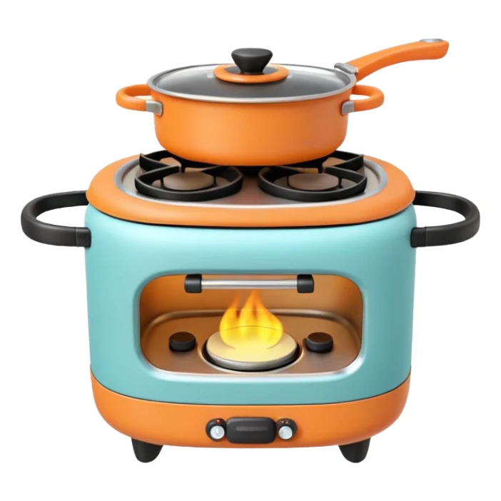 Cute toy stove, single burner only, front view.
BabyBus-style 2.5D soft shading, bright pastel colors
Rounded chunky toy shape, simple details.
Even studio lighting, NO harsh light, NO realism, NO textures.
Smooth matte surface, no outlines, no strokes.
Clean background. sticker