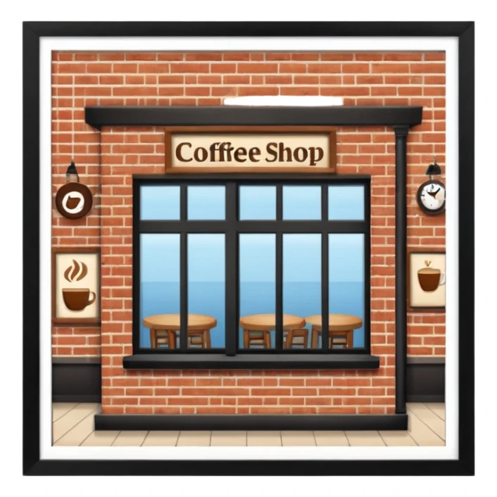 tienda por fuera de café sticker