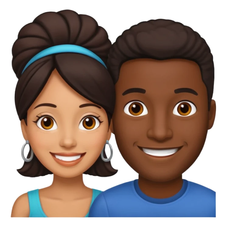Black boyfriend Latina girlfriend sticker