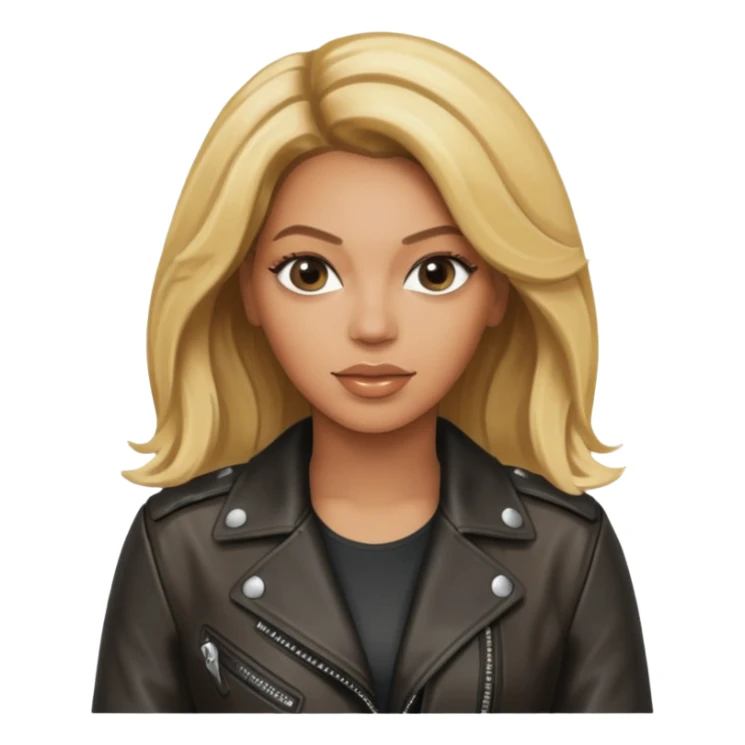 beyonce blonde hair jane wear leather jacket sticker