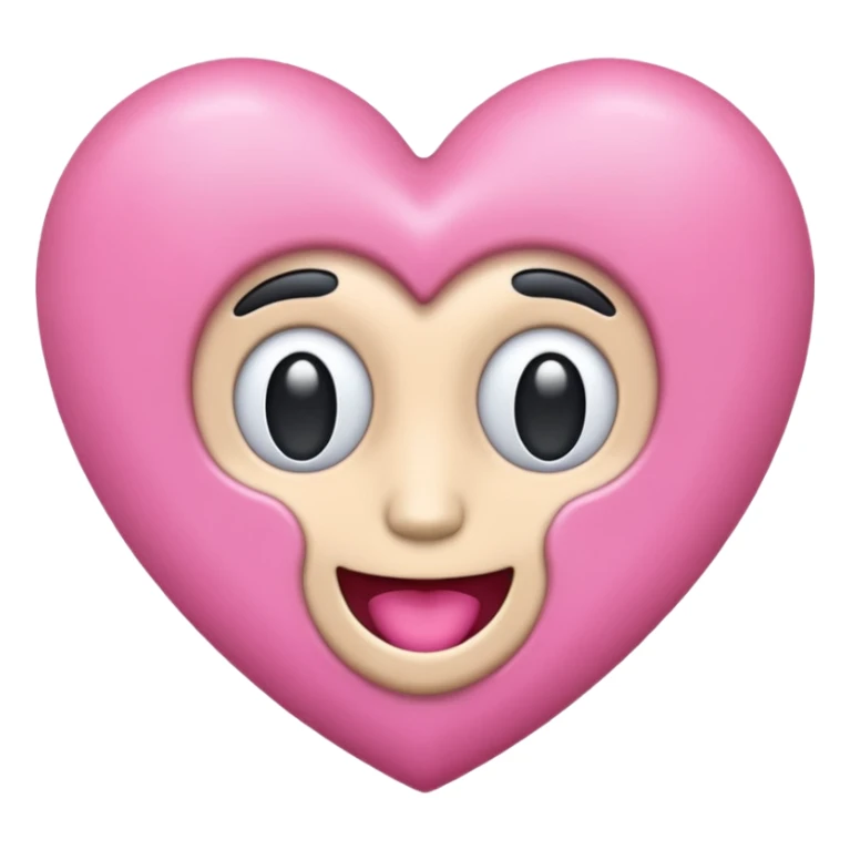 dumble emoji with heart pink colour sticker