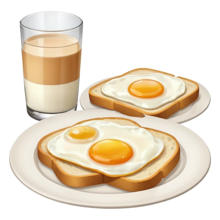 Breakfast ( bread + egg + glass of milk)
 sticker