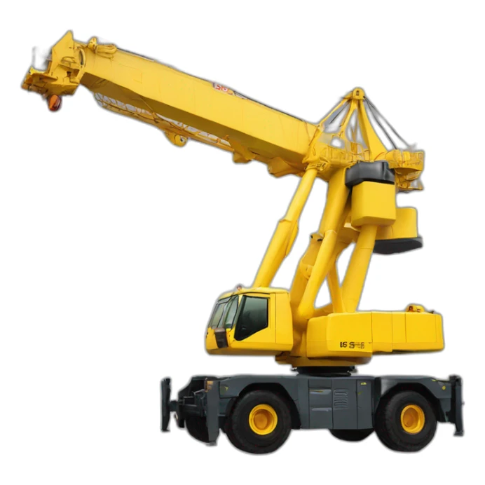Yellow telescopic all terrein crane sticker