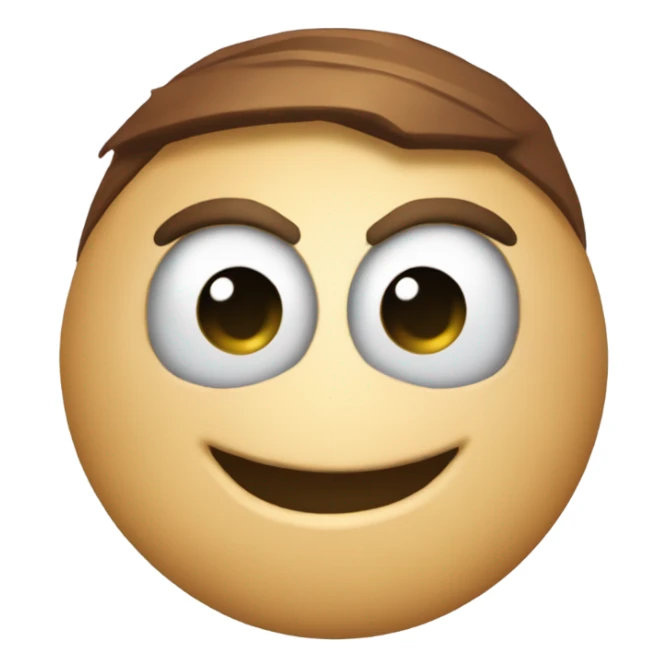 un emoji de spiderman circular con ojos tiernos y sonrisa  sticker