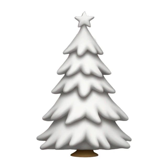 white christmas tree sticker