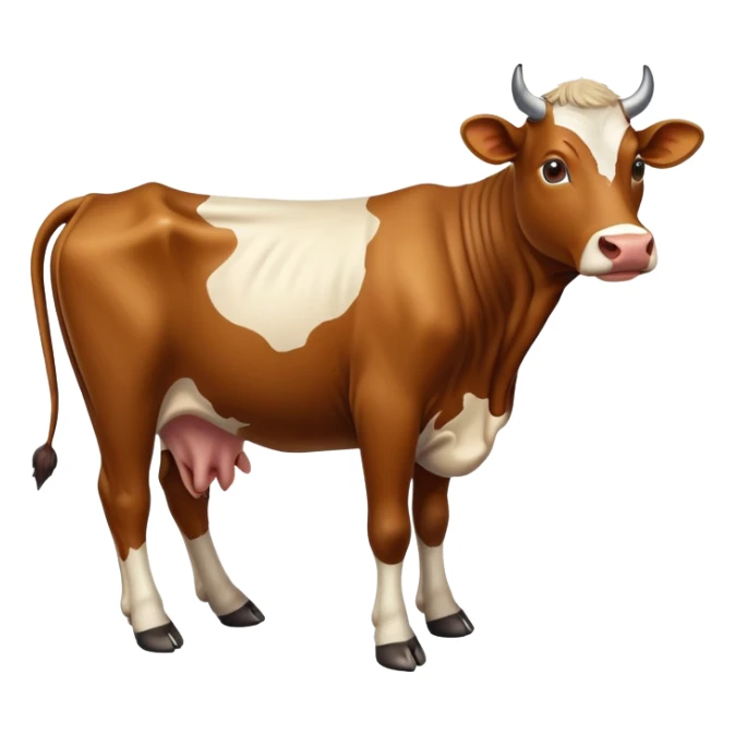 Vaca con cuerpo de saturno y pies de humano sticker