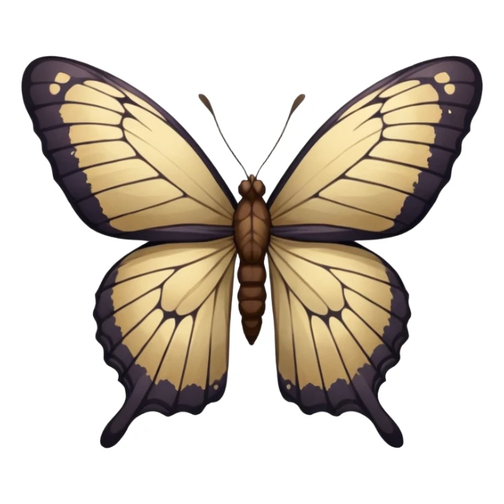 Dead butterfly with wings and the body seperate  sticker