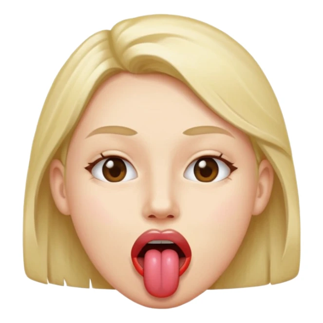 Peace sign in front of mouth with tongue sticking out  sticker