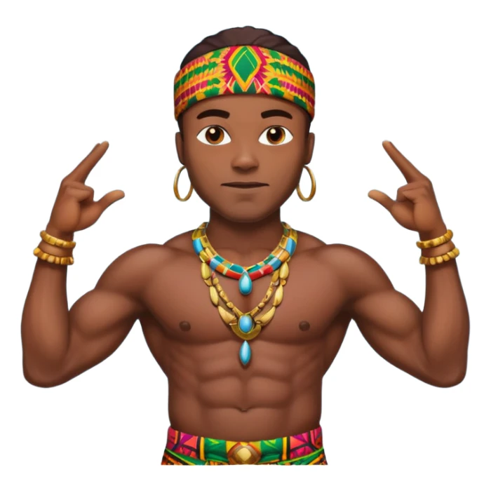 A man with this two hands up like FELA sticker