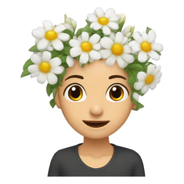 Forzuda con flores en la cabeza sticker