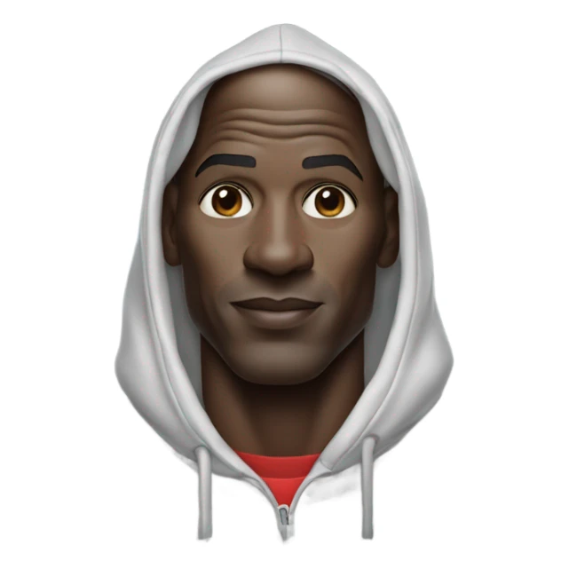Michael Jordan wearing a hoodie sticker