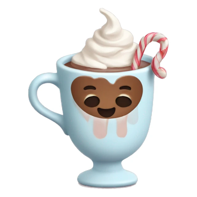 A hot chocolate with a cute Winter Cup in Pastell Tones sticker