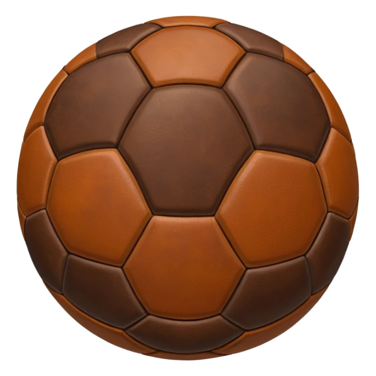 1800's brown soccer ball sticker