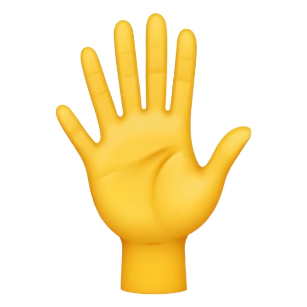 classic yellow emoji character with hand extended forward palm out to indicate no permission sticker