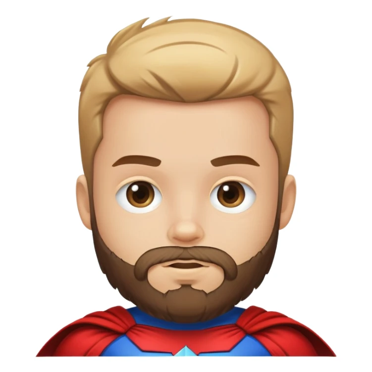kid with beard wearing homemade superhero costume sticker