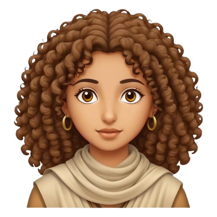 Curly head Arabic girl in desert  sticker