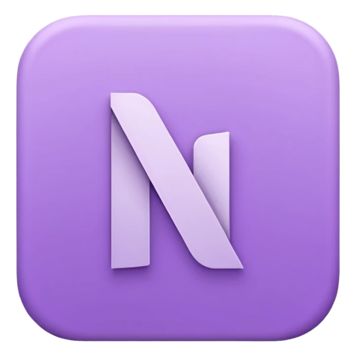 Netflix aesthetic "N" logo in pastel purple sticker